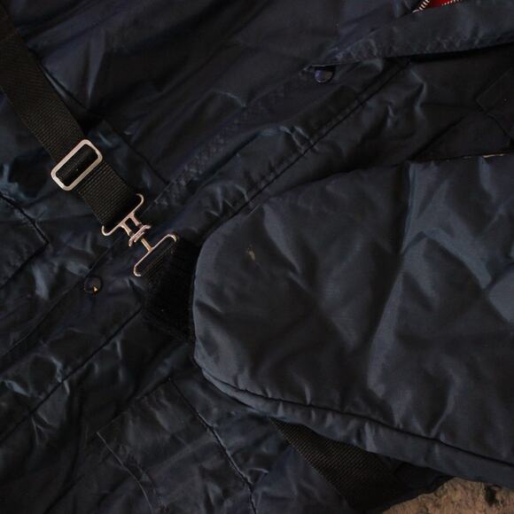 Western Field Snowsuit Mens XL Navy Red Insulated Hood Belt Zip Legs Snowmobile - Picture 9 of 14